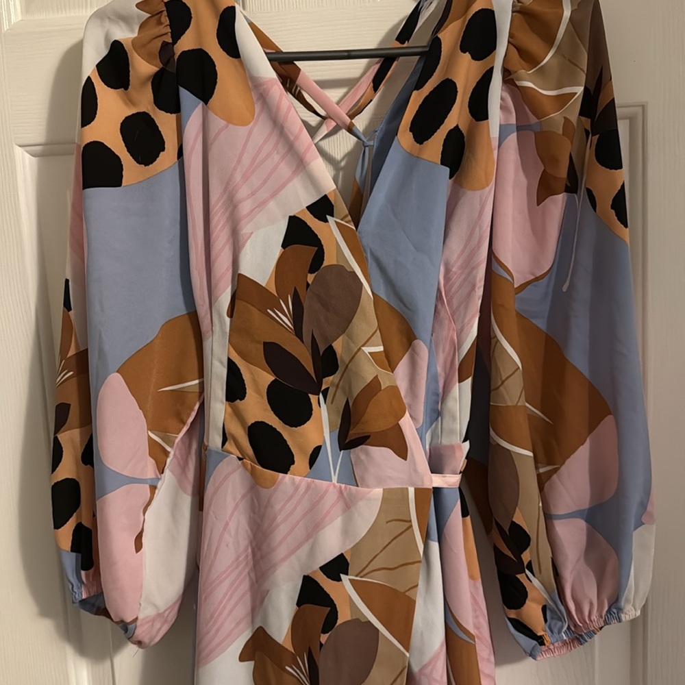 Anthropology Bloom Wrap Midi dress, size large! - Picture 7 of 11